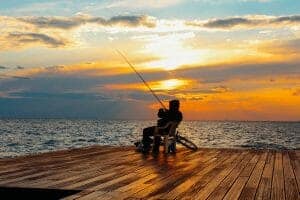 Relaxing while fishing