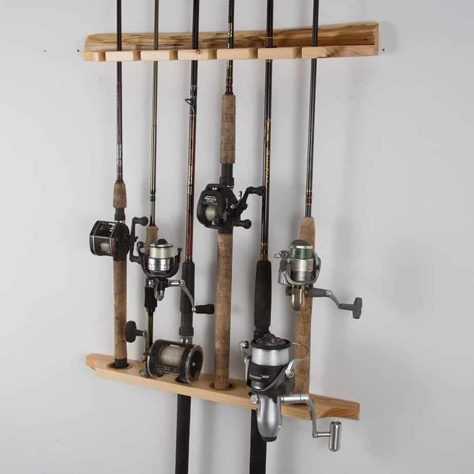 Rush Creek Creations 2-Piece 6 Fishing Rod Storage Wall Mount Rack