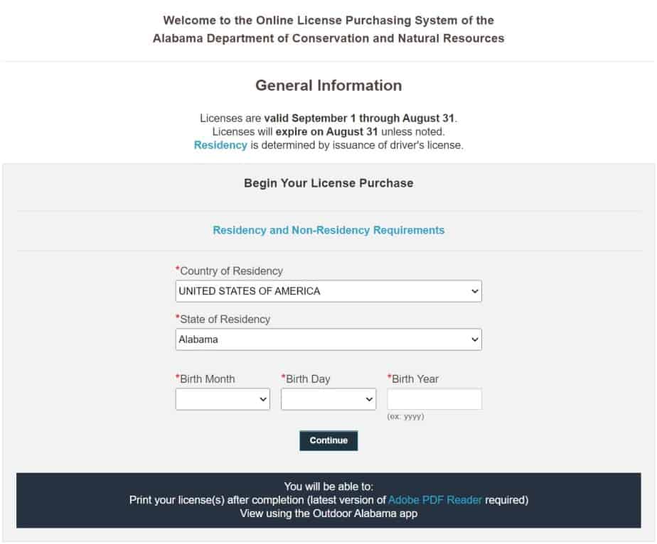 Online License Purchasing System